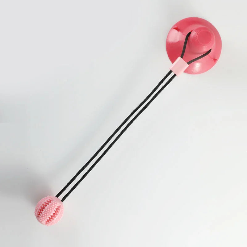 Interactive Suction Cup Dog Toy – Treat Dispensing Tug-of-War Ball with Sound