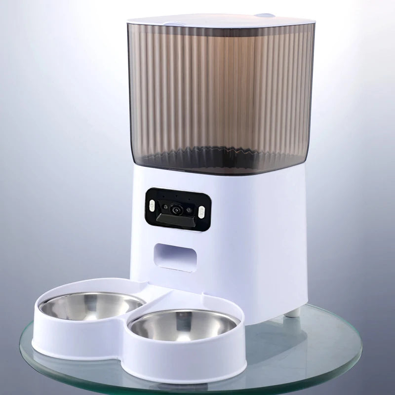 5L Double Bowls Smart Automatic Cat Feeder With Camera