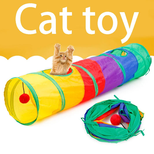 Cat Tunnel Toy – Collapsible Play Tube for Indoor Cats & Kittens