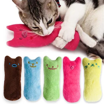 Catnip Plush Chew Toy – Interactive Cat Teething & Biting Pillow