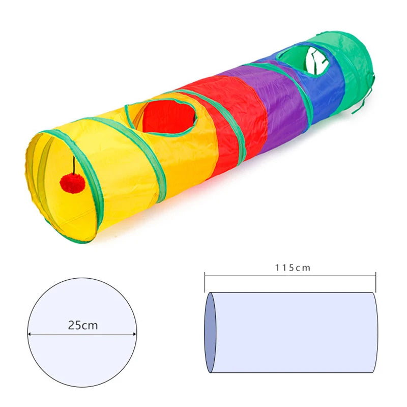 Cat Tunnel Toy – Collapsible Play Tube for Indoor Cats & Kittens