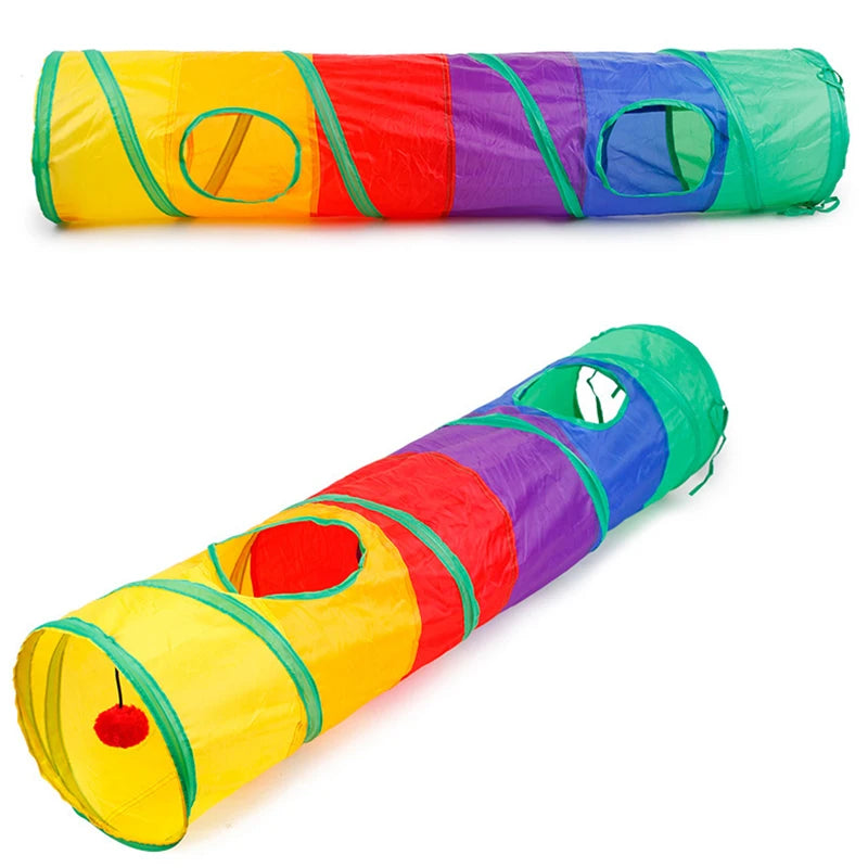 Cat Tunnel Toy – Collapsible Play Tube for Indoor Cats & Kittens