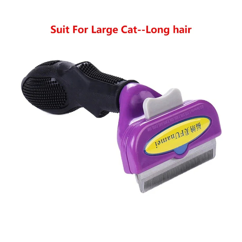Pet Deshedding Grooming Brush – Hair Removal Comb for Dogs & Cats