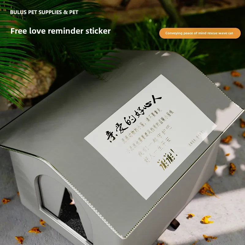 Outdoor Waterproof Winter Cat House – Warm, Foldable & Weatherproof Shelter for Cats & Small Pets