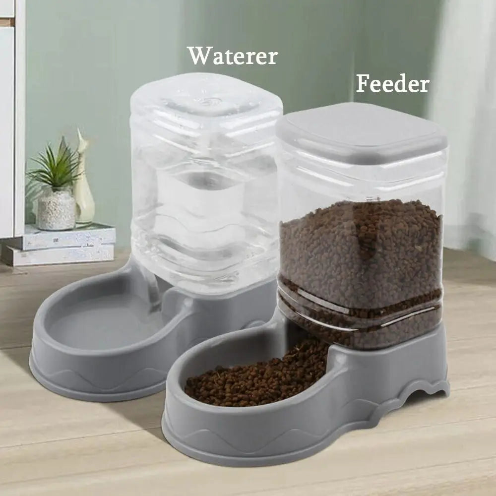 Automatic Pet Feeder & Water Dispenser 3.8L – Gravity Food & Water Station for Cats & Dogs
