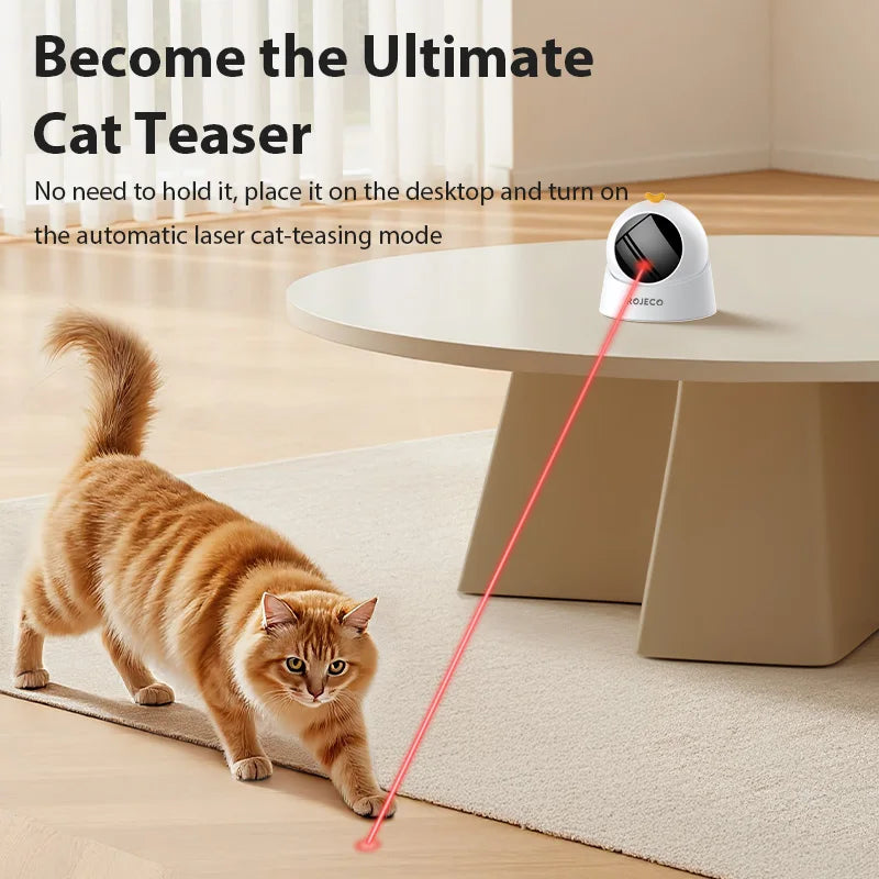 Automatic 360° Rotating Cat Laser Toy – Smart Interactive Pet Teaser with Magnetic Base