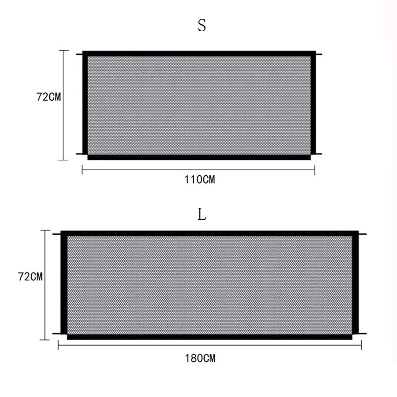 Magic Pet Safety Mesh Gate – Foldable Indoor Barrier for Dogs & Cats