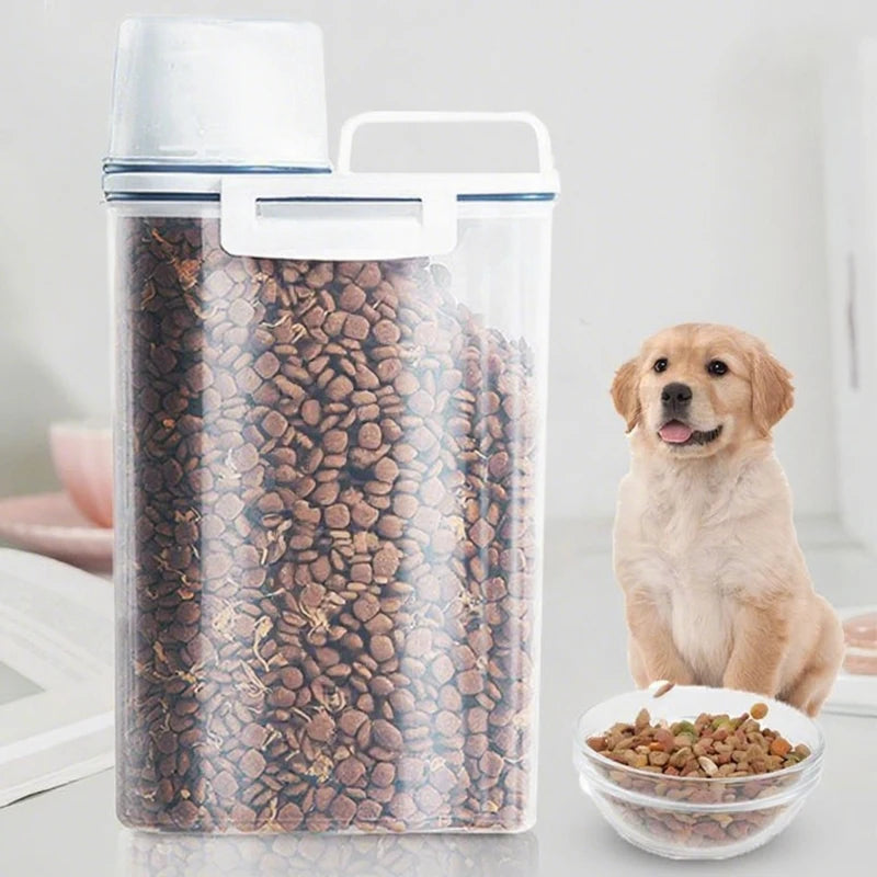 Airtight Pet Food Storage Container with Measuring Cup – 1.5KG / 2KG