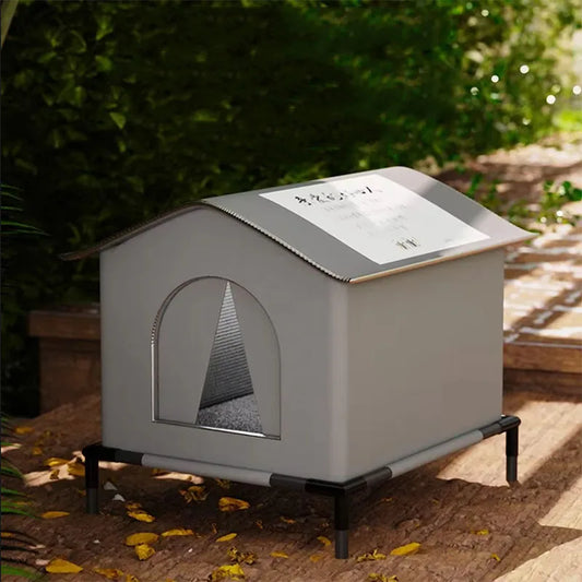 Outdoor Waterproof Winter Cat House – Warm, Foldable & Weatherproof Shelter for Cats & Small Pets
