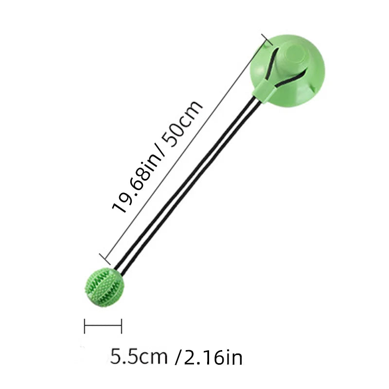 Interactive Suction Cup Dog Toy – Treat Dispensing Tug-of-War Ball with Sound