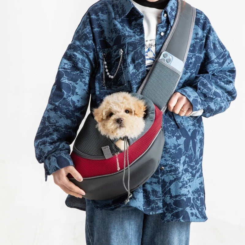 Pet Sling Carrier Bag – Comfortable Shoulder Tote for Small Dogs & Cats