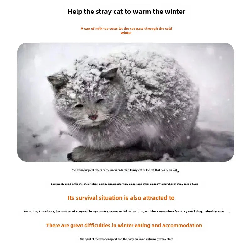 Outdoor Waterproof Winter Cat House – Warm, Foldable & Weatherproof Shelter for Cats & Small Pets