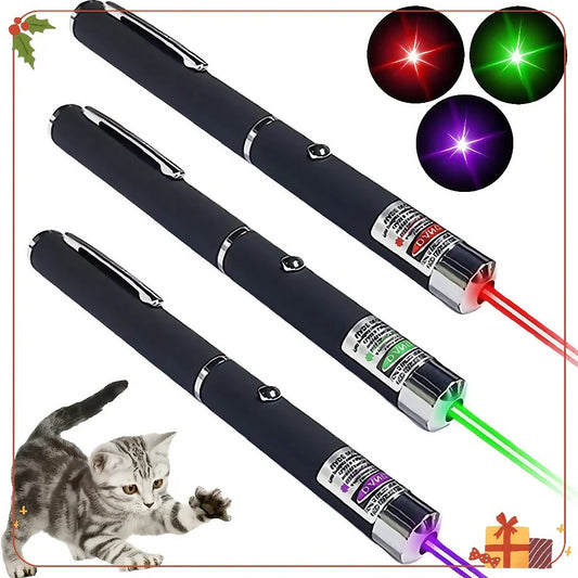 2-in-1 LED Laser Pointer Cat Toy – Interactive Training & Play Light