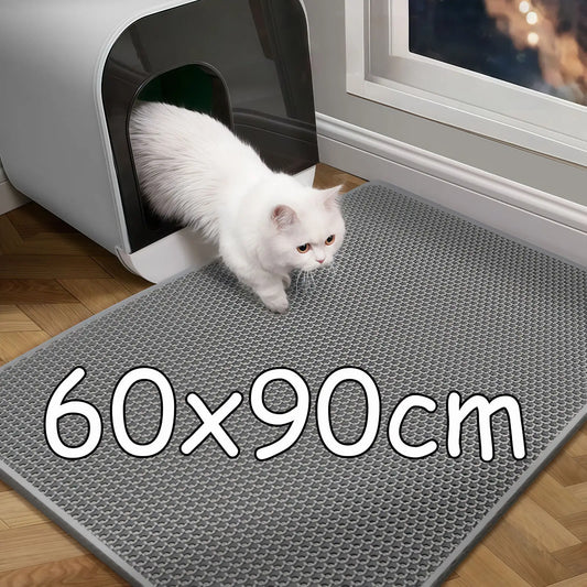 Double-Layer Waterproof Cat Litter Mat (60×90)