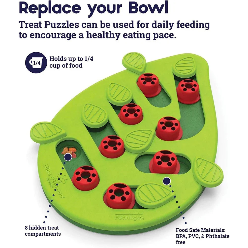 Leaf Puzzle Treat Board – Interactive Slow Feeder for Dogs & Cats