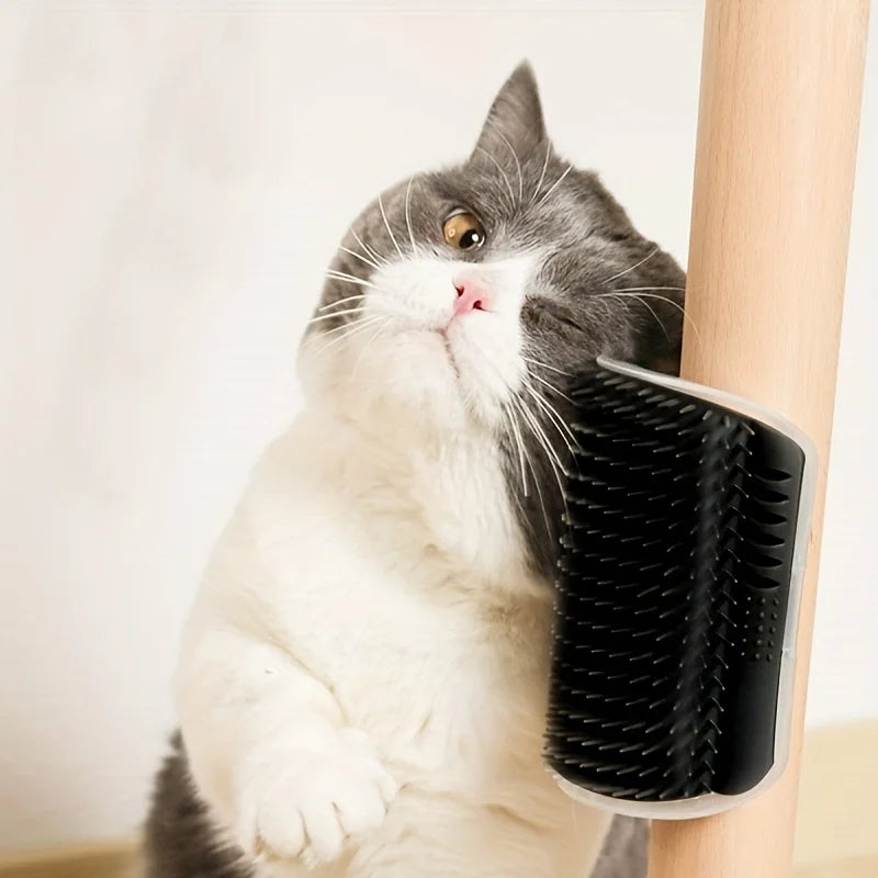 Cat Self-Groomer Wall Brush – Corner Massage Comb for Kittens & Adult Cats