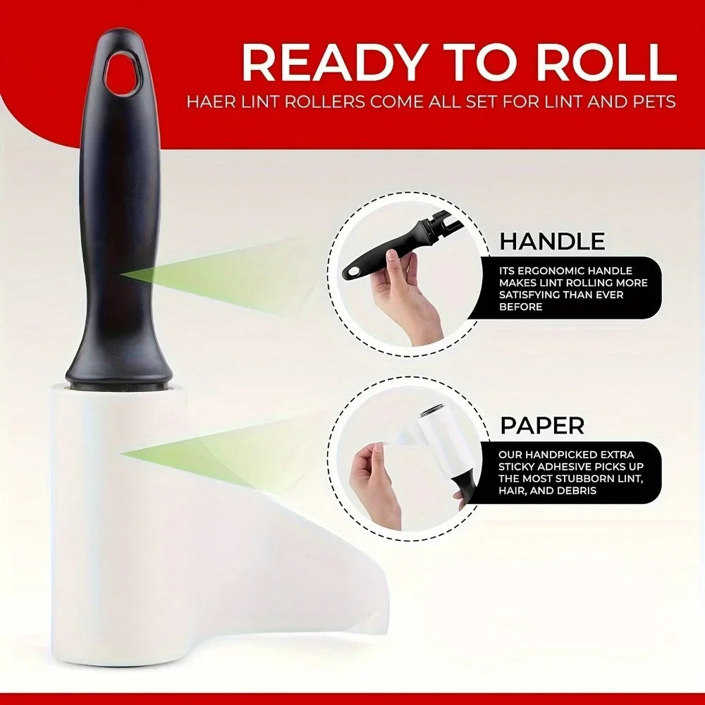 Pet Hair Lint Roller – 120/300 Sheets Sticky Remover for Clothes, Furniture & Car