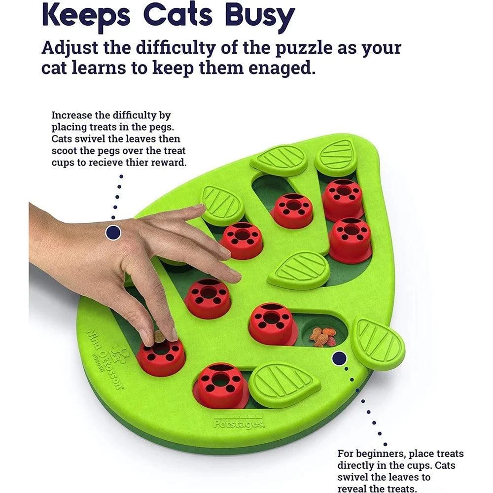 Leaf Puzzle Treat Board – Interactive Slow Feeder for Dogs & Cats