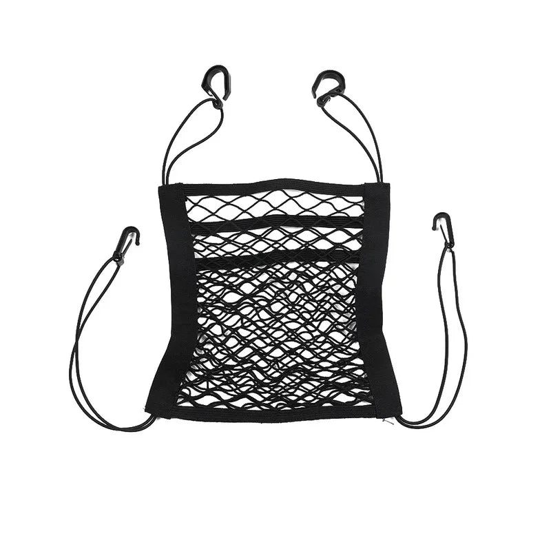 Car Seat Divider Storage Net – Pet & Child Safety Barrier with Elastic Mesh Organizer