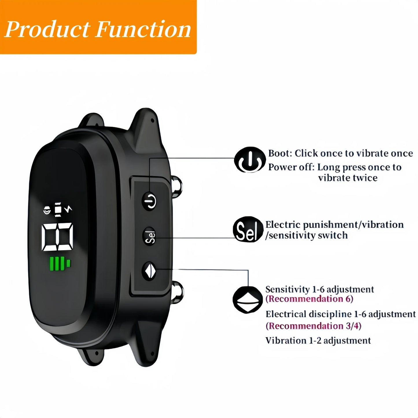 Ultrasonic Anti-Bark Collar – Safe Dog Training Collar with Vibration & Smart Sensor