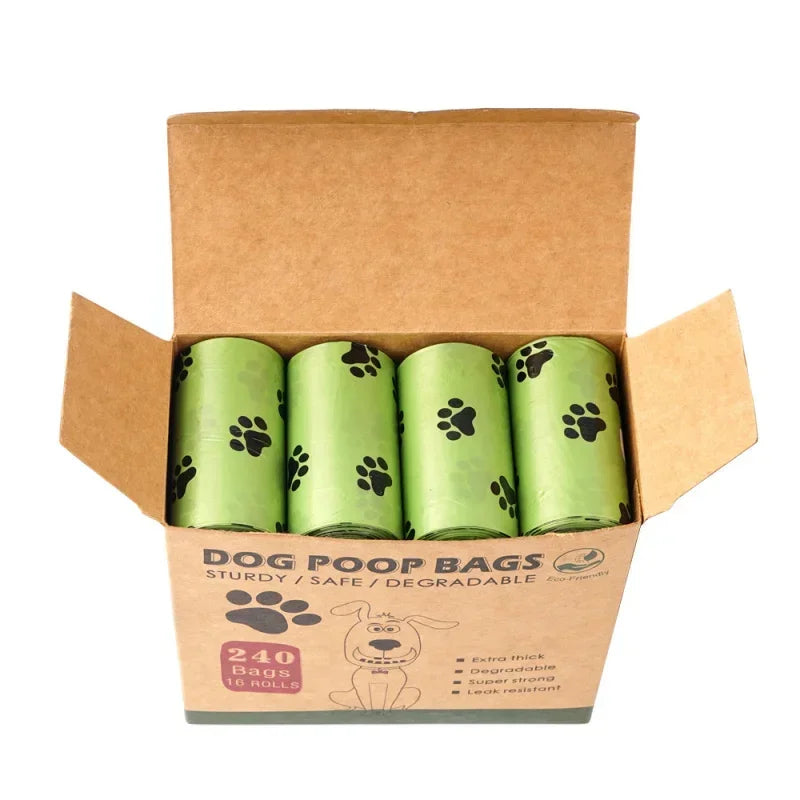 Eco-Friendly Dog Poop Bags – 240pcs (16 Rolls) Leakproof Waste Bags for Dogs