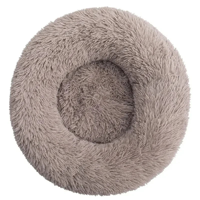 Calming Donut Pet Bed – Super Soft Plush Round Bed for Dogs & Cats (40–90cm)