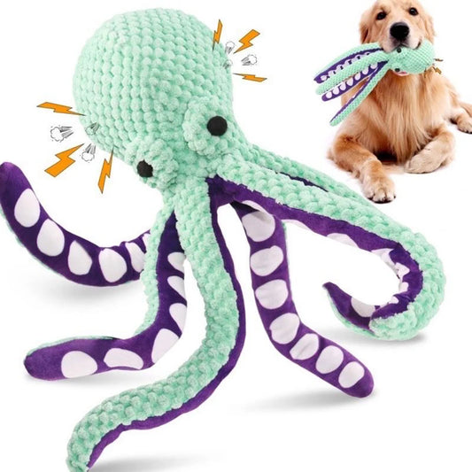 Dog Plush Octopus Toy – Squeaky, Durable & Fun Chew Toy for All Breeds