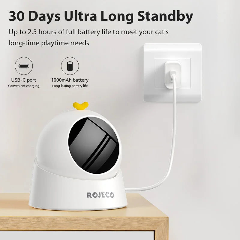 Automatic 360° Rotating Cat Laser Toy – Smart Interactive Pet Teaser with Magnetic Base