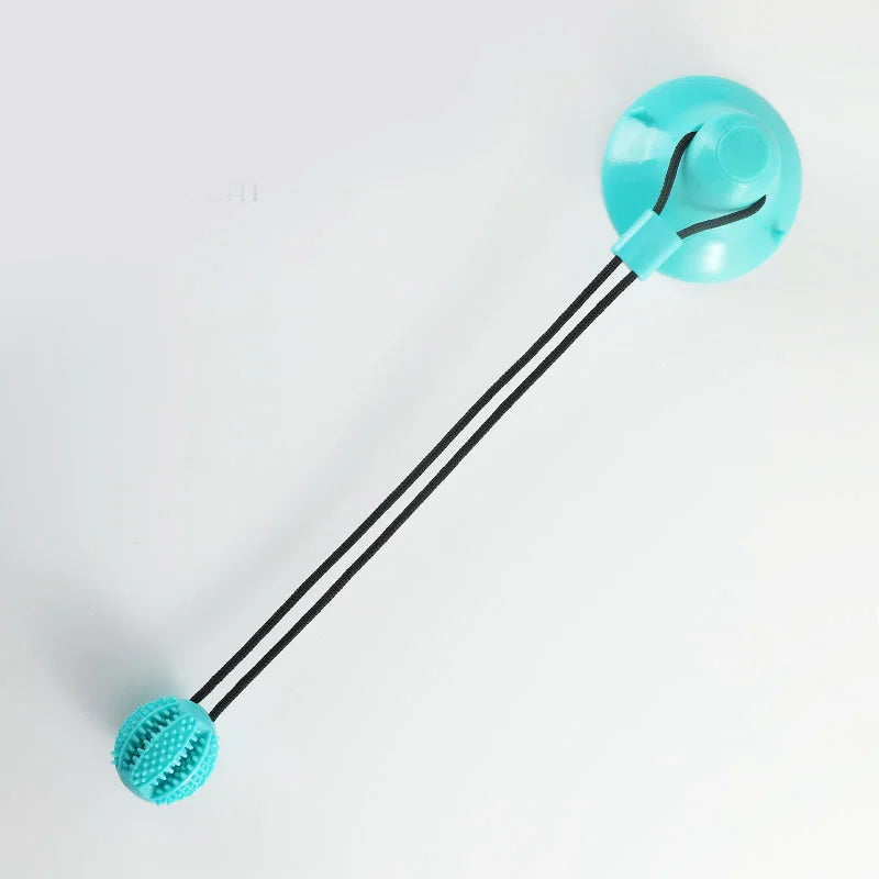 Interactive Suction Cup Dog Toy – Treat Dispensing Tug-of-War Ball with Sound